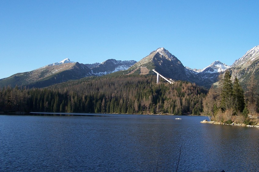 Štrbské pleso mountain lake