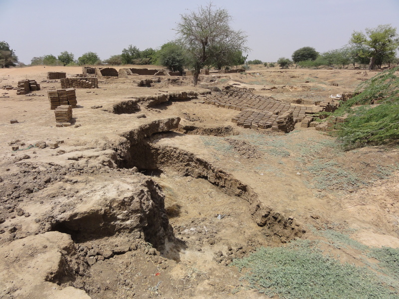 Pond used as a brick mine