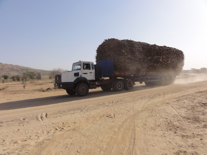 Heavy traffic on the Bitkine road