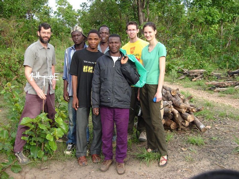 The whole group who went to the site