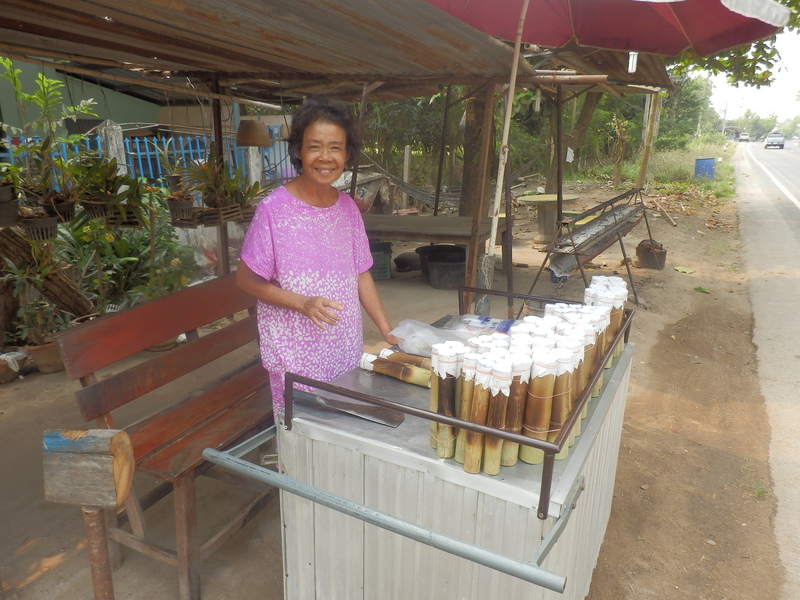 Tasty Barbecued Sticky Rice in Bamboo Sticks