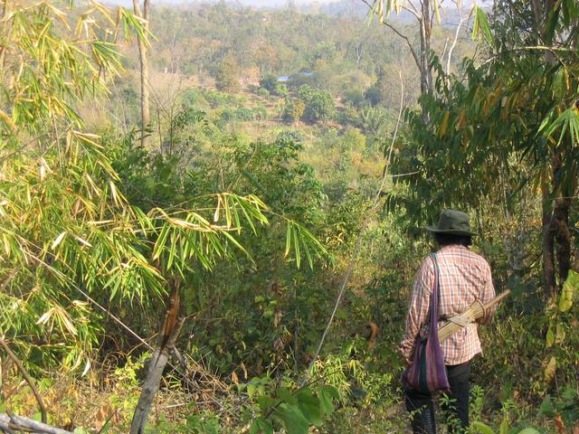 Returning from the hike (guide's house in distance)