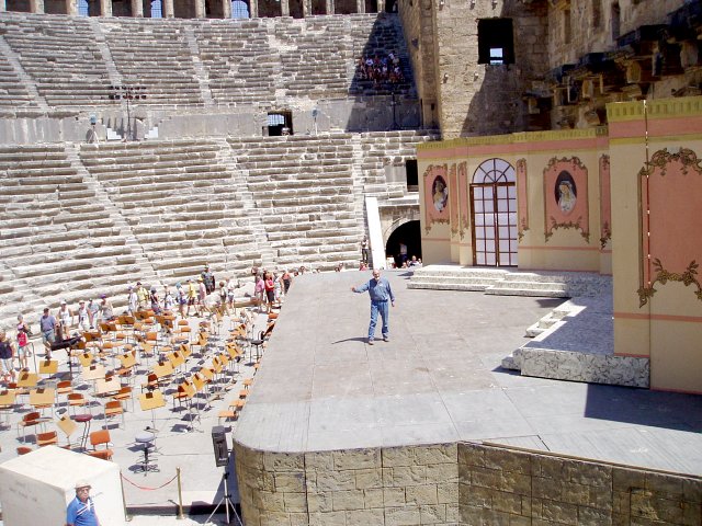 Taking my bow at Aspendos