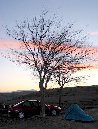 Our camping area close to intersection point