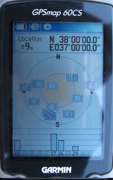 GPS view from intersection point