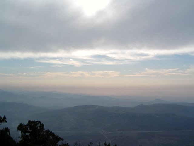 The GSM tower across the valley