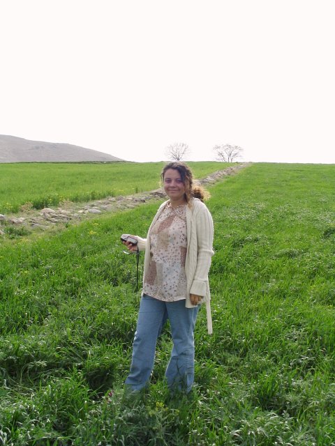 Sebnem standing at the confluence point