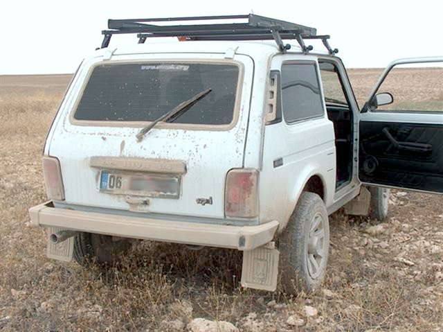 Our transport, the Mighty Niva changed color.