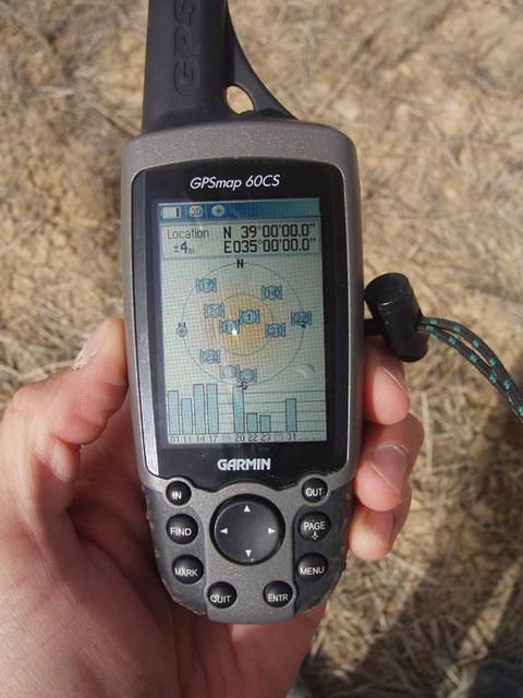 The trusty GPS. No trees within kilometres so no problems finding satellites!