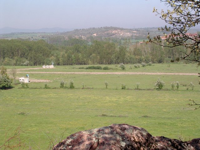 West view with the creek in the background