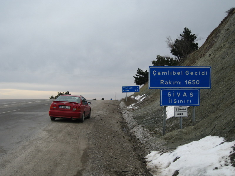 On a mountain pass en route to Sivas