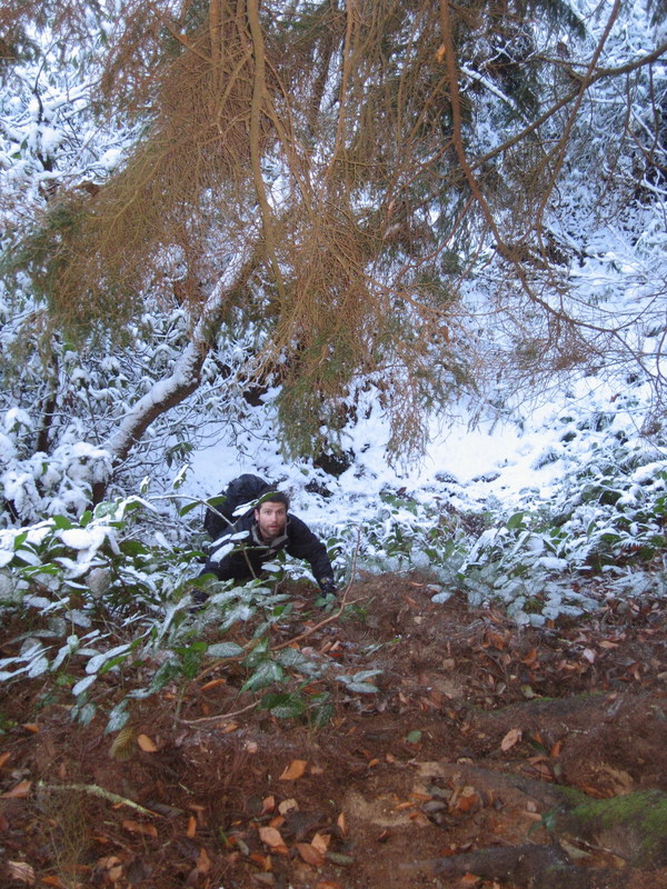 Scrambling over the steep terrain / Dik etaplarda tirmanis