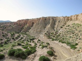 #1: View down into the ravine on whose rim the point is lying