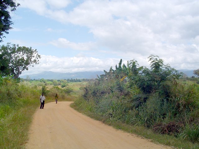 Leaving Mikumi on a gravel road