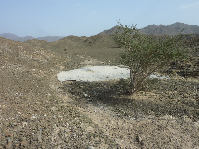 Dried out "salt lake", not very salty, though