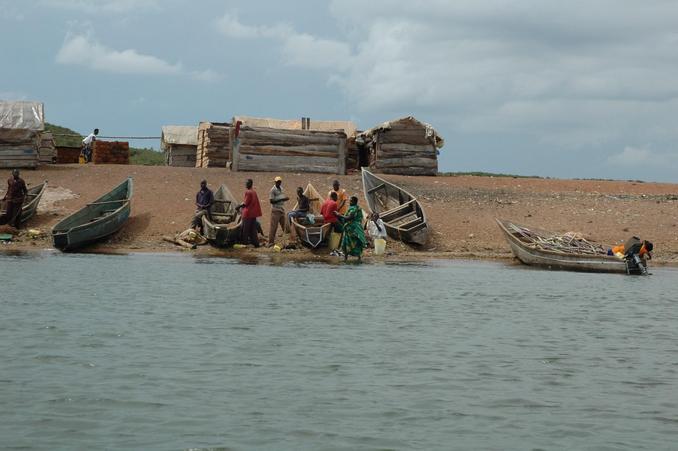 The island with a fishing village - stopping by to buy more fuel