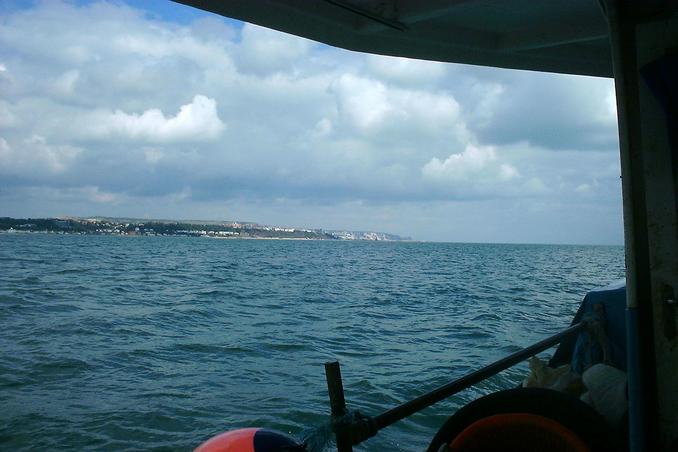 Folkestone and the chalk cliffs