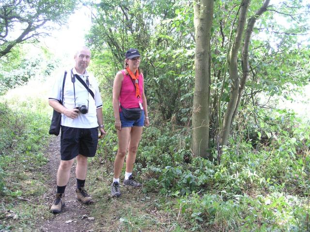 Gordon and Tone leaving the bridleway