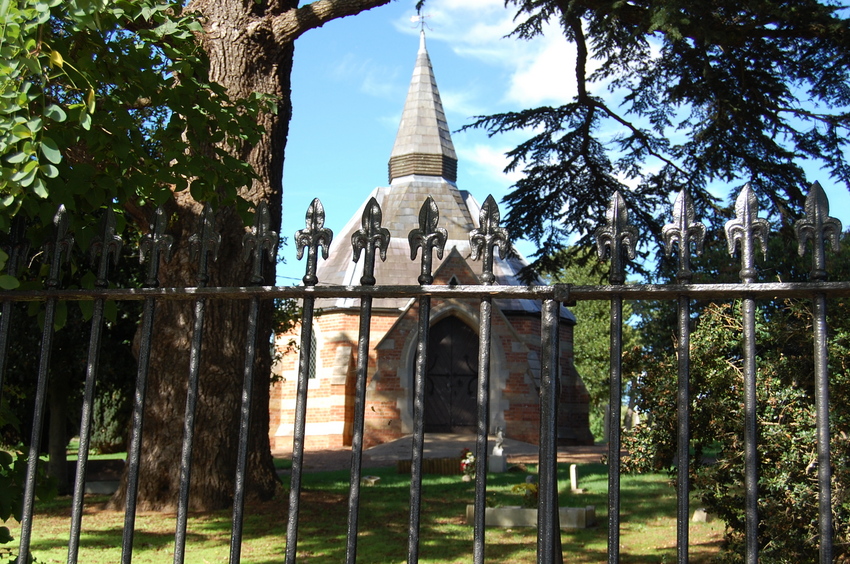 Cemetery across the road from the confluence