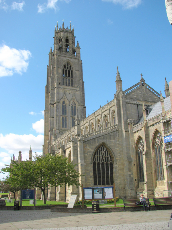 St. Botolph's Church in Boston, home church for many of the pilgrim fathers.