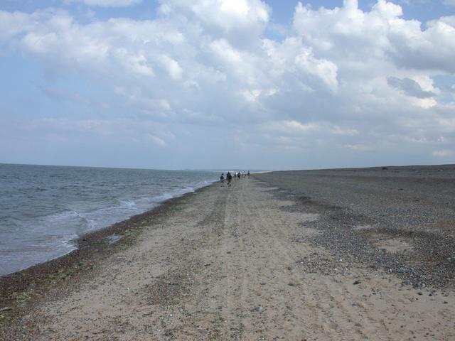 East along the sand bar