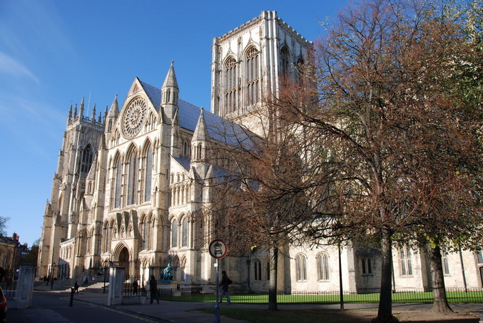 A big church near the old town of York