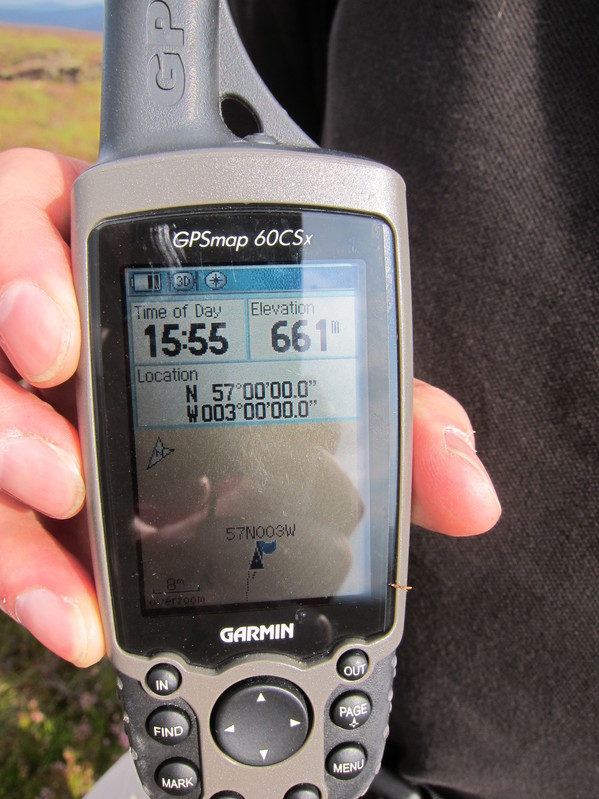 GPS, showing coordinates and altitude