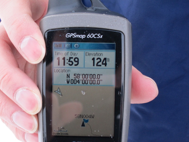 GPS, showing coordinates and altitude