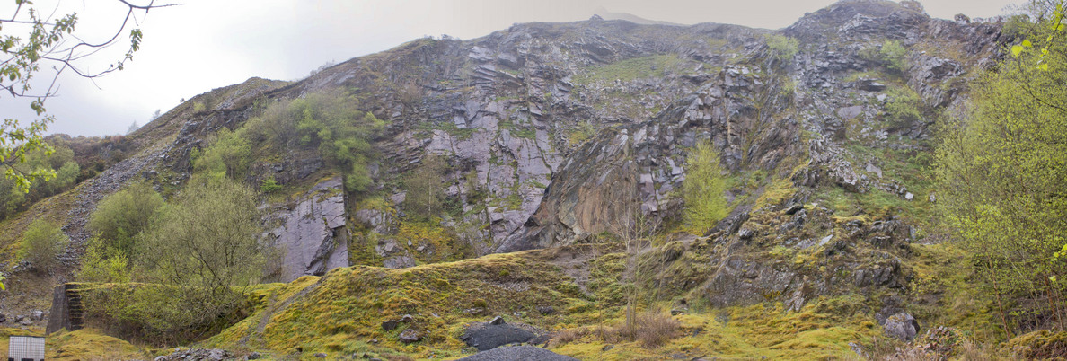 Other side of this cliff face is the mine area