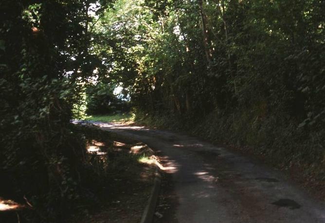 The lane, looking towards the west.