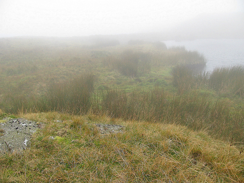 The fog lifts for a moment as we look South.