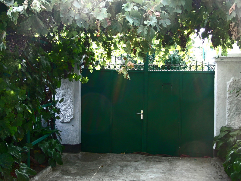 Looking West to the entrance gate of the opposite house 