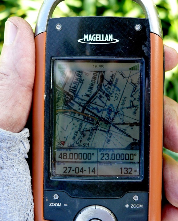 Показания GPS навигатора / GPS reading