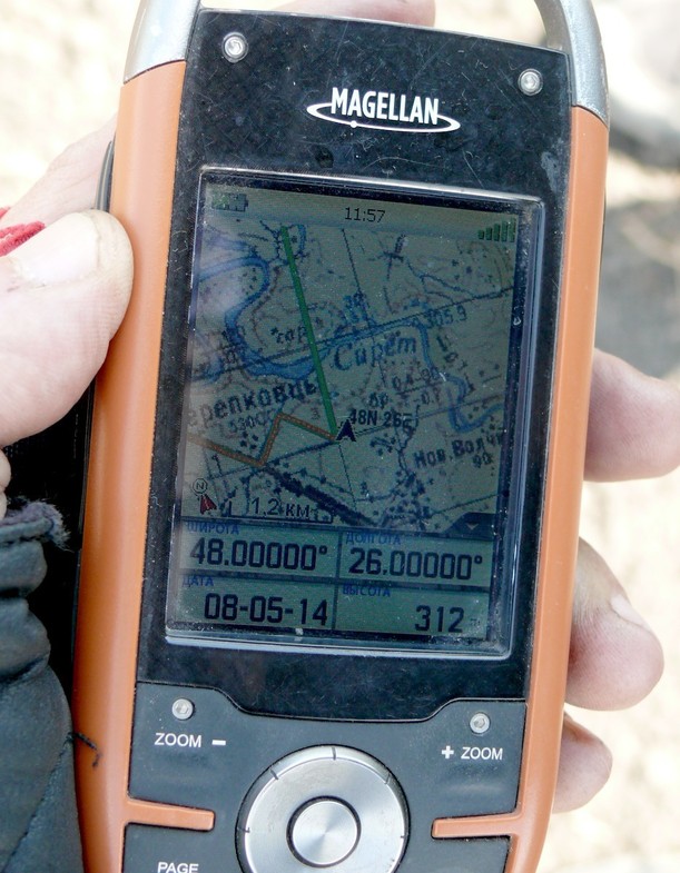 Показания GPS навигатора / GPS reading