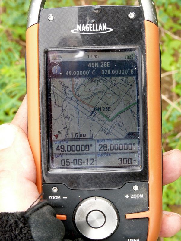 Показания GPS навигатора/GPS reading