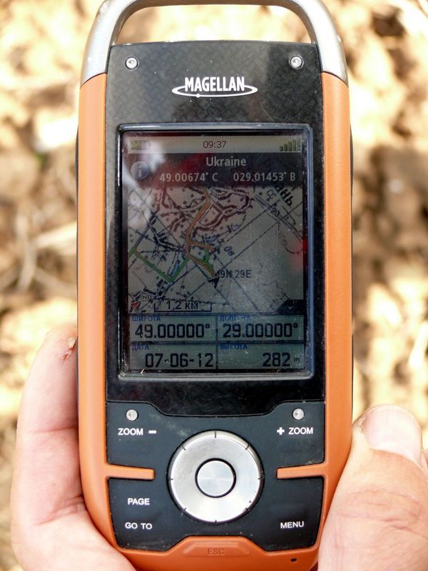 Показания GPS навигатора/GPS reading