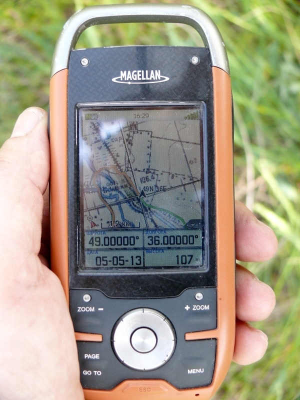 Показания GPS навигатора / GPS reading