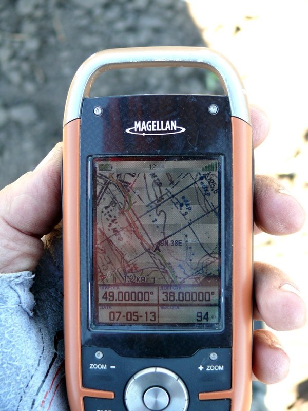 Показания GPS навигатора / GPS reading