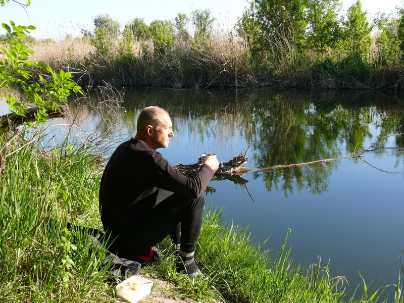 Утренний кофе на берегу реки Айдар / Morning coffee at Aidar riverside