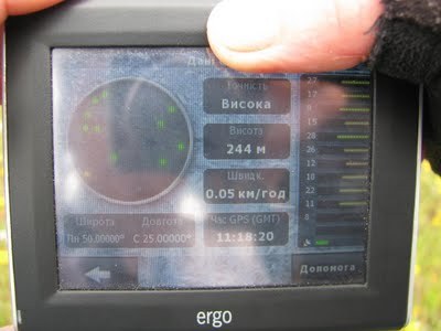 GPS screen