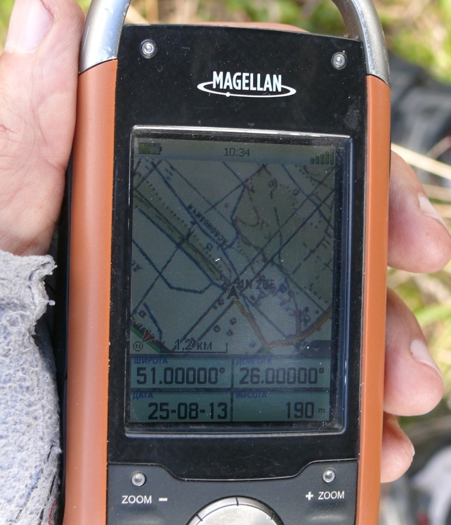 Показания GPS навигатора / GPS reading