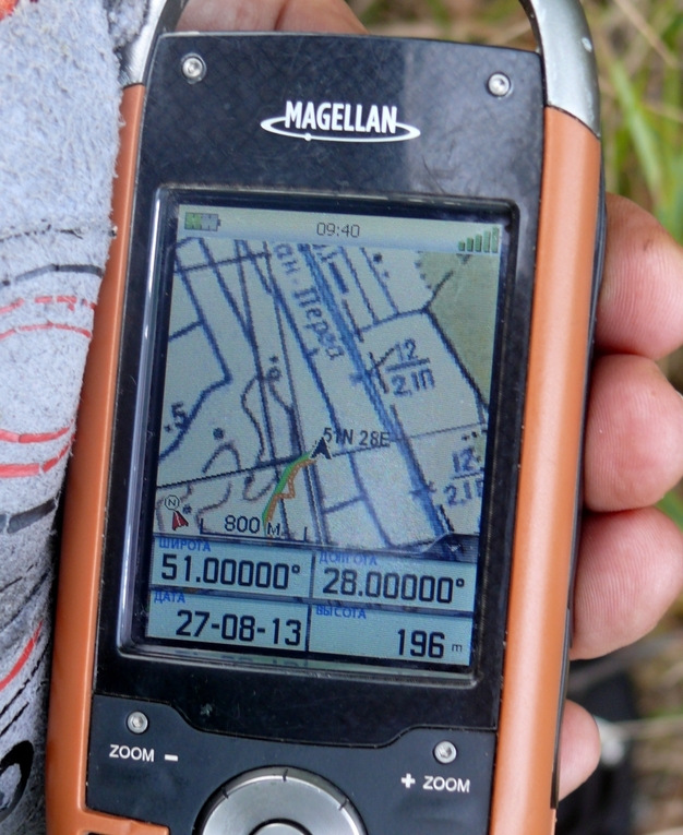 Показания GPS навигатора / GPS reading