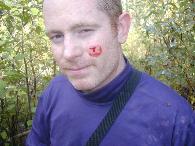 Resulting Wound From Beaver Gnawed Stick