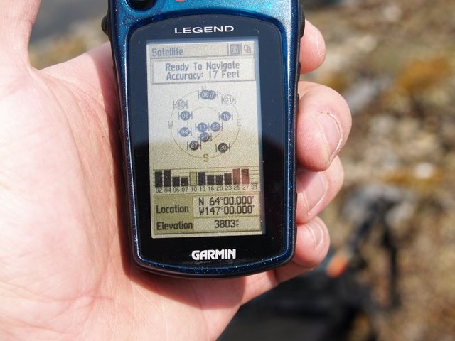 GPS reading at the confluence