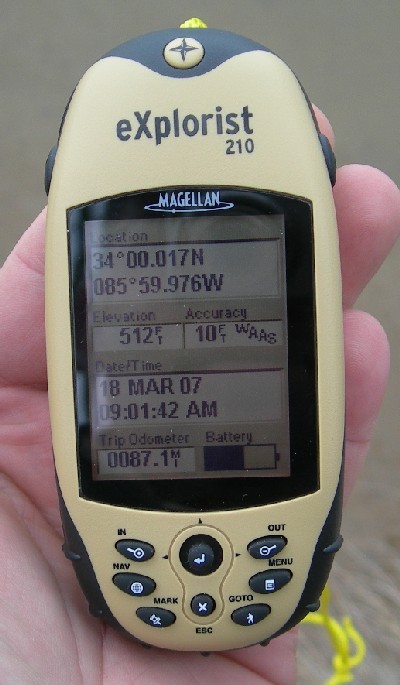 GPS readout.