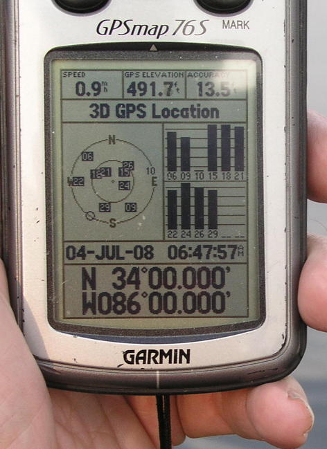 Just as there are 00’s in the middle of the Coosa River’s name, the 00’s for 34N 86W are located in the river’s main channel.