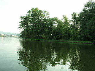 #1: Looking over 34N 086W towards the nearest shoreline, 50 meters to the northeast.