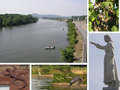 #6: Confederate heroine Emma Sansom points towards the cp, or perhaps blackberries along the banks of the Coosa River, seen here from the Broad Street Bridge.