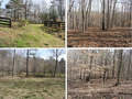 #8: Clockwise from the upper left, four views to the east on the approach from the road to the west along the 34th parallel.