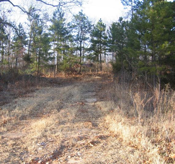 Dirt road from Hwy 9 leading to the confluence